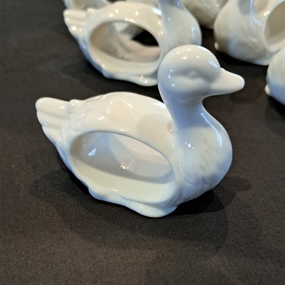 Set of 6 vintage duck napkin rings - Picture 4 of 6
